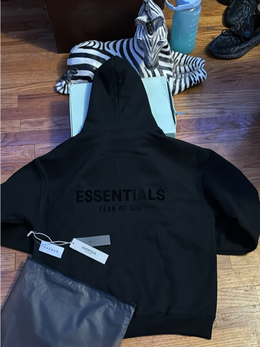 Essentials Black Minimal Logo Sweatshirt